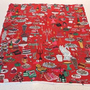 NWT Kate Spade Party Table Silk Scarf